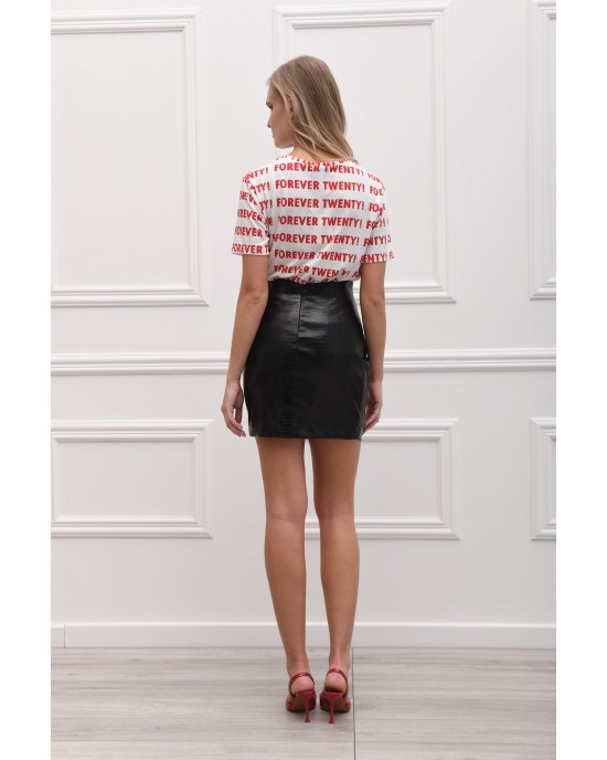 SUZETTE CROCO MINI SKIRT