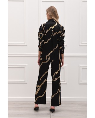 BLACK & GOLD MARBLE SET