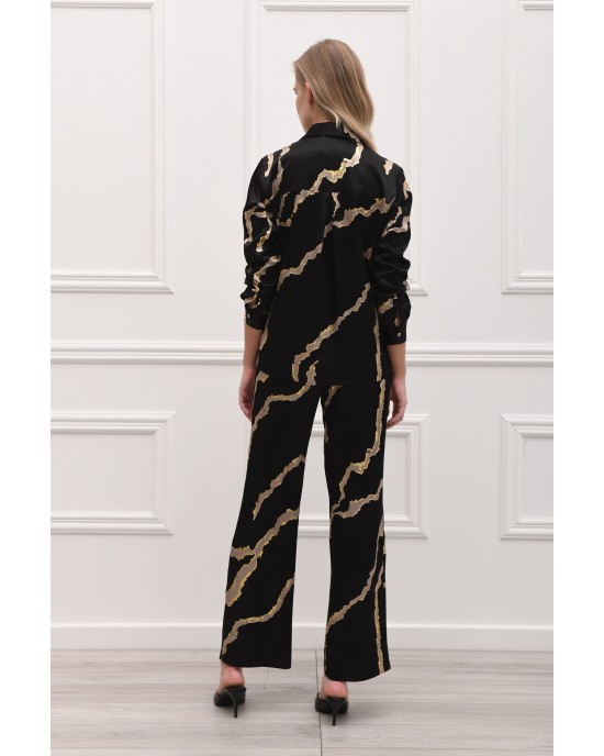 BLACK & GOLD MARBLE SET